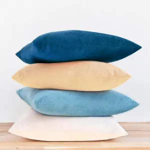 MONDAY MOOSE Decorative Throw Pillow Covers Cushion Cases, Set of 4 Soft Velvet Modern Designs, Mix and Match for Home Decor, Pillow Inserts Not Included (18x18 inch, Blue/Beige)