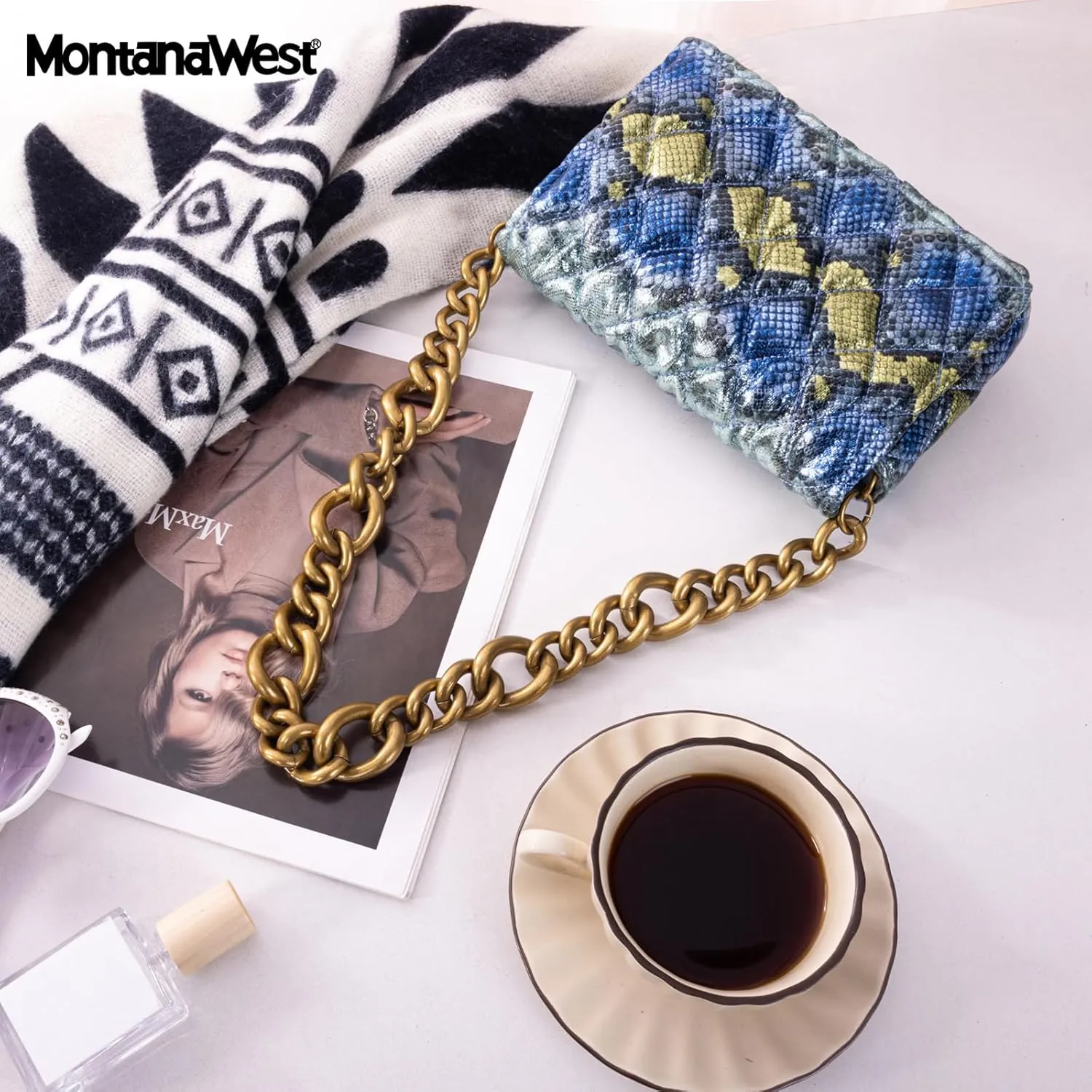 Montana West Quilted Handbags for Women Crossbody Bags Trendy Small Purses and Top Handle Handbags