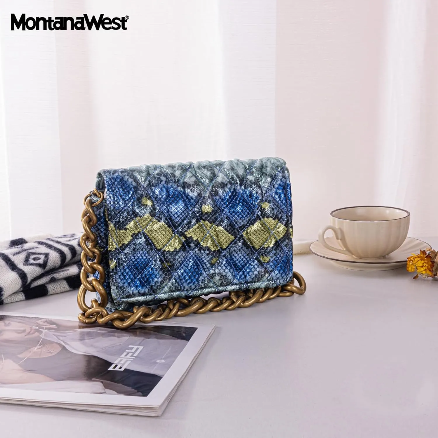Montana West Quilted Handbags for Women Crossbody Bags Trendy Small Purses and Top Handle Handbags