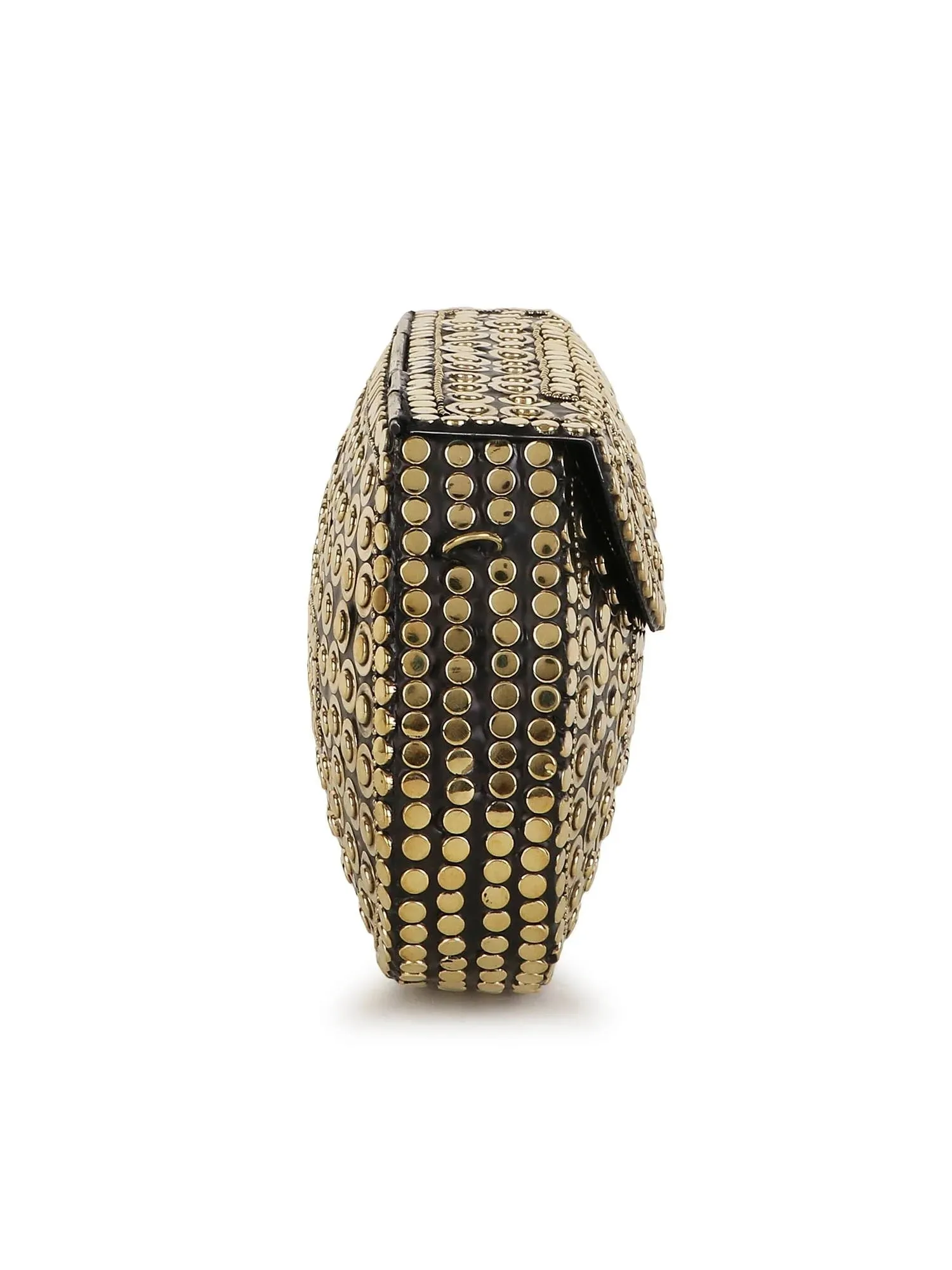 Mosaic Embellished Metal Clutch