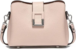 Multi-Compartment Leather Cross Body Bag For Women Shoulder, Bucket Purses with 2 Straps
