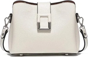 Multi-Compartment Leather Cross Body Bag For Women Shoulder, Bucket Purses with 2 Straps