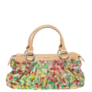 Multicolor Canvas Embroidered Tote
