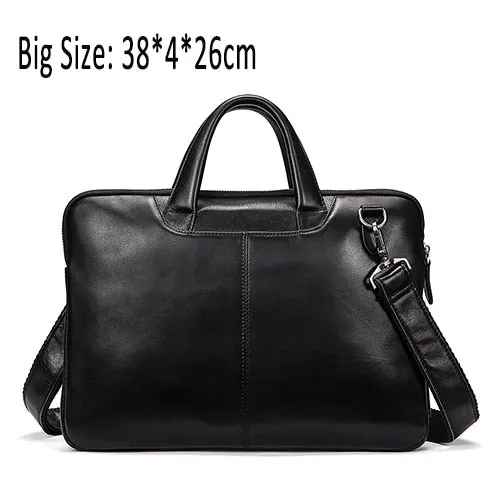 MVA Men  Genuine Leather Laptop Bag