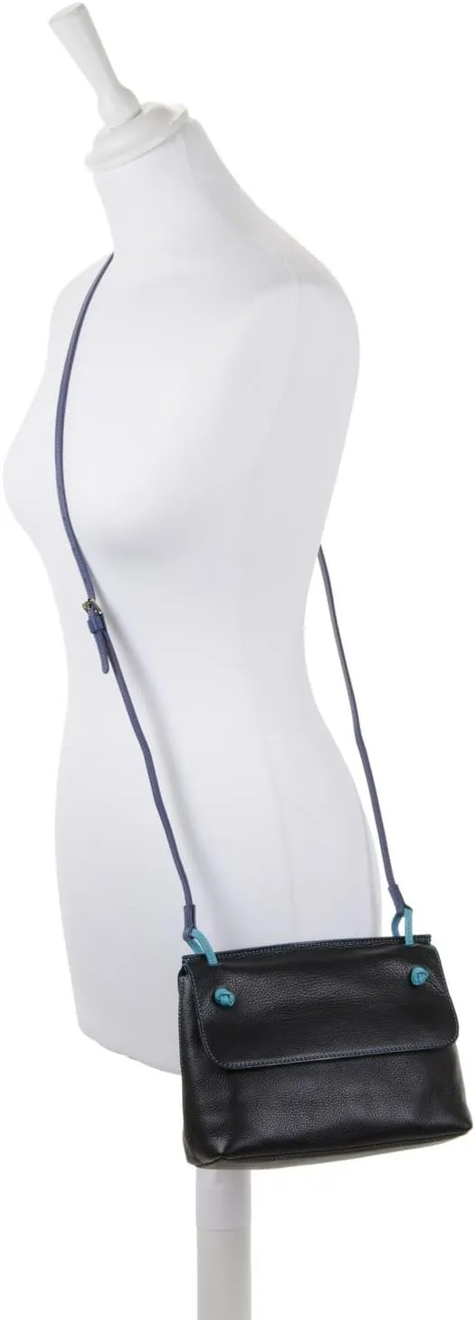 mywalit Rio Flapover Handbag - Leather, Adjustable Strap, Slip Pockets, Zip Pocket, Fits a Kindle