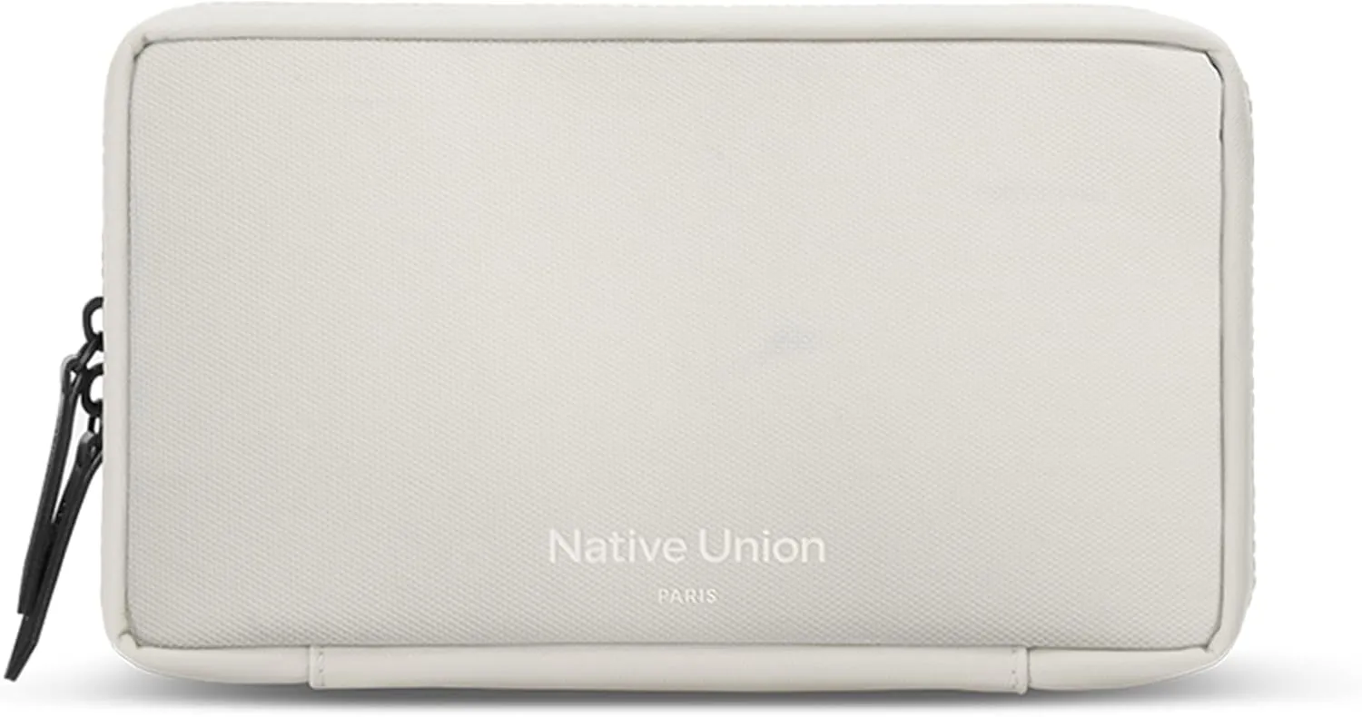 Native Union Stow Organizer – Premium Travel Tech Kit Crafted with Durable Canvas – Keep Essentials Organized with Flexible Storage & Quick-Access Pocket for Cable, Charger, SIM Card & More(Sandstone)