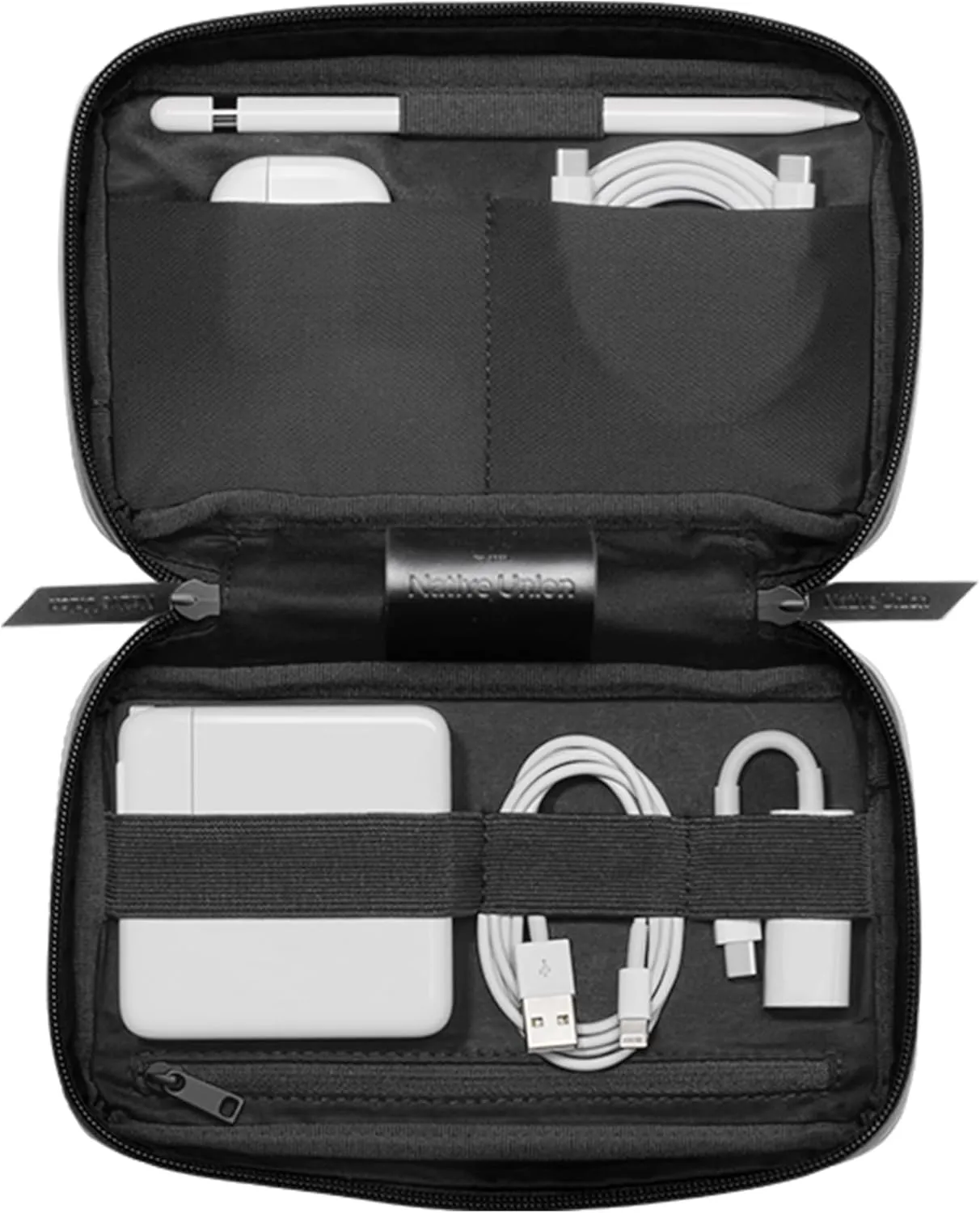 Native Union Stow Organizer – Premium Travel Tech Kit Crafted with Durable Canvas – Keep Essentials Organized with Flexible Storage & Quick-Access Pocket for Cable, Charger, SIM Card & More(Sandstone)