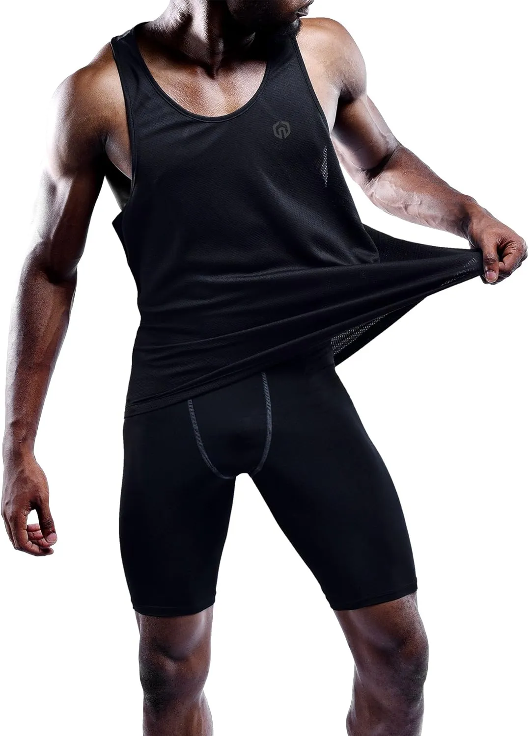 NELEUS Men's 3 Pack Dry Fit Y-Back Muscle Tank Top