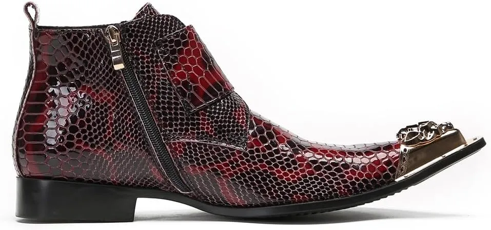 New Ankle Boots for Men Club Party Holiday for Show Pure Genuine Leather The First Layer of Cowhide