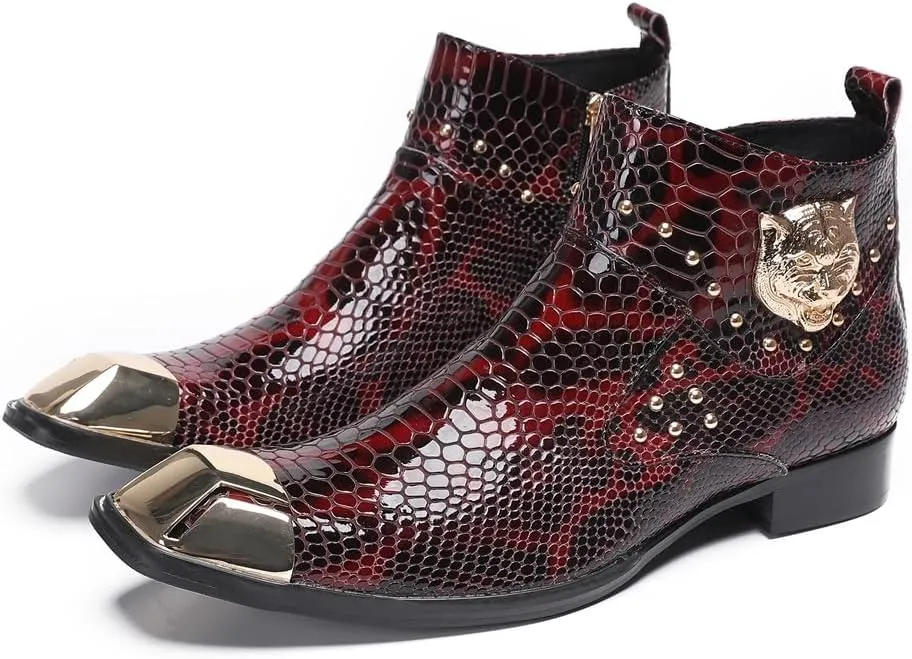 New Ankle Boots for Men Club Show Office Party for Business The First Layer of Cowhide Pure Genuine Leather