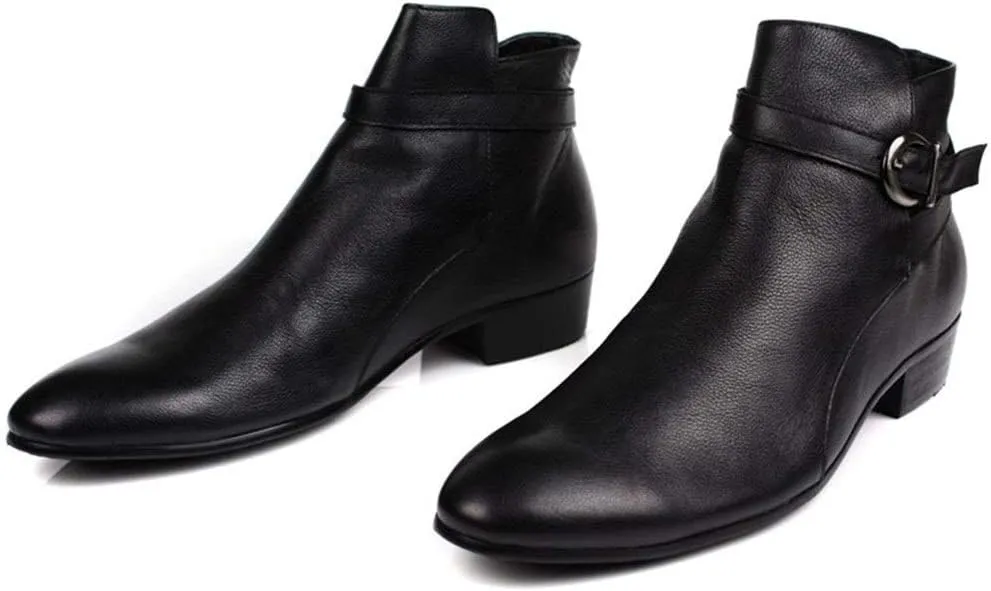 NEW For Men Ankle Boots Monk Strap Ankle Boots for Men Holiday For Business Genuine Pure Leather The First Layer Of Cowhide