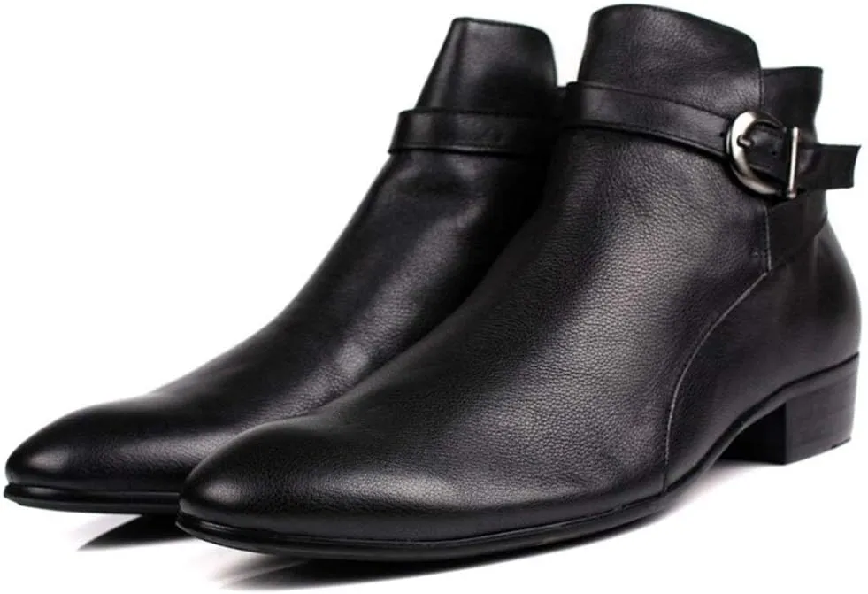 NEW For Men Ankle Boots Monk Strap Ankle Boots for Men Holiday For Business Genuine Pure Leather The First Layer Of Cowhide