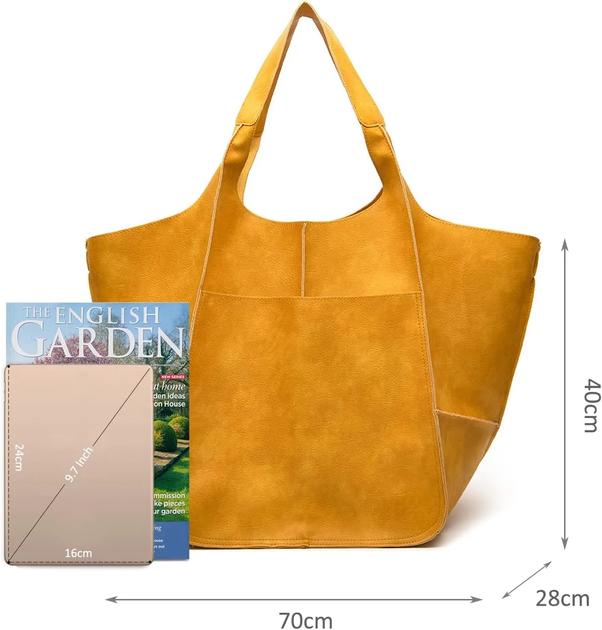 NICOLE & DORIS Large Carry on Handbags Oversized Tote Bags for Women Hobo and Shoulder Bags Soft PU Leather Shopping Bag