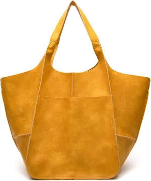 NICOLE & DORIS Large Carry on Handbags Oversized Tote Bags for Women Hobo and Shoulder Bags Soft PU Leather Shopping Bag