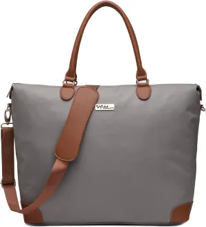 NNEE® Large Oversized Water Resistance Nylon Tote Bag With Multiple Pocket Design - Gray 2