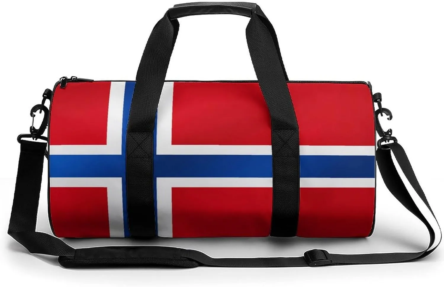 Norway Flag Large Capacity Gym Bag for Women Men with Wet Pocket Travel Duffel