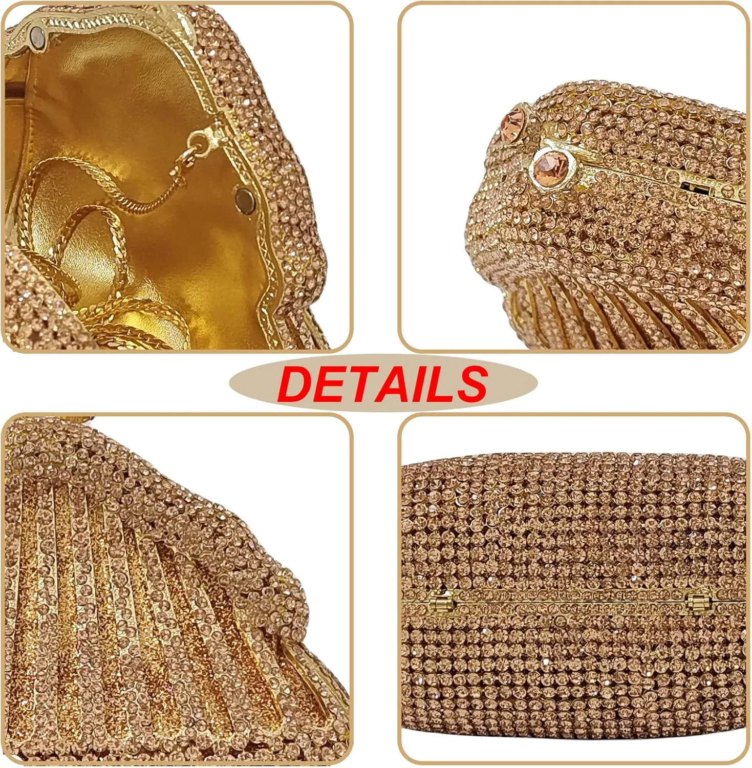 Novelty Crystal Clutch Coin Wallet Women Rhinestone Purse Sparkling Evening Bags for Wedding Party Prom Handbag