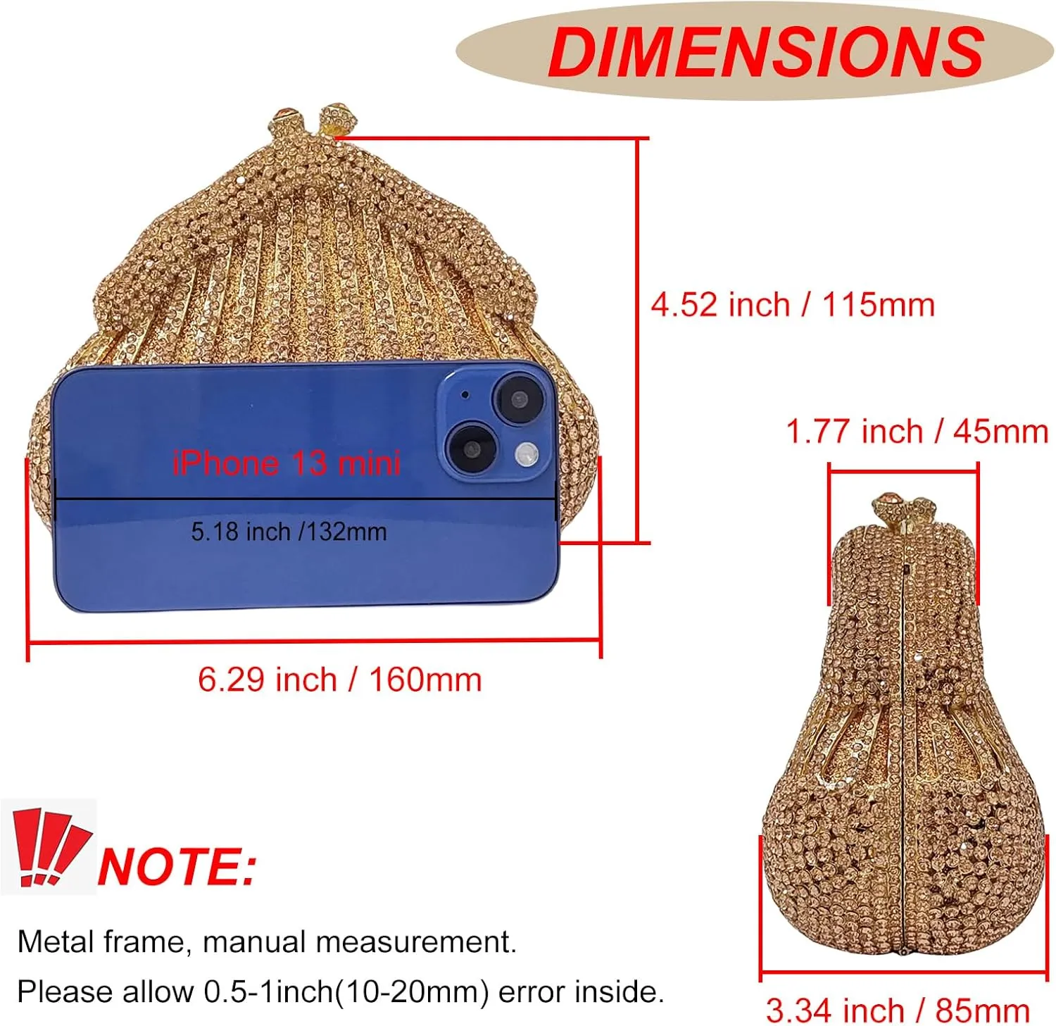 Novelty Crystal Clutch Coin Wallet Women Rhinestone Purse Sparkling Evening Bags for Wedding Party Prom Handbag