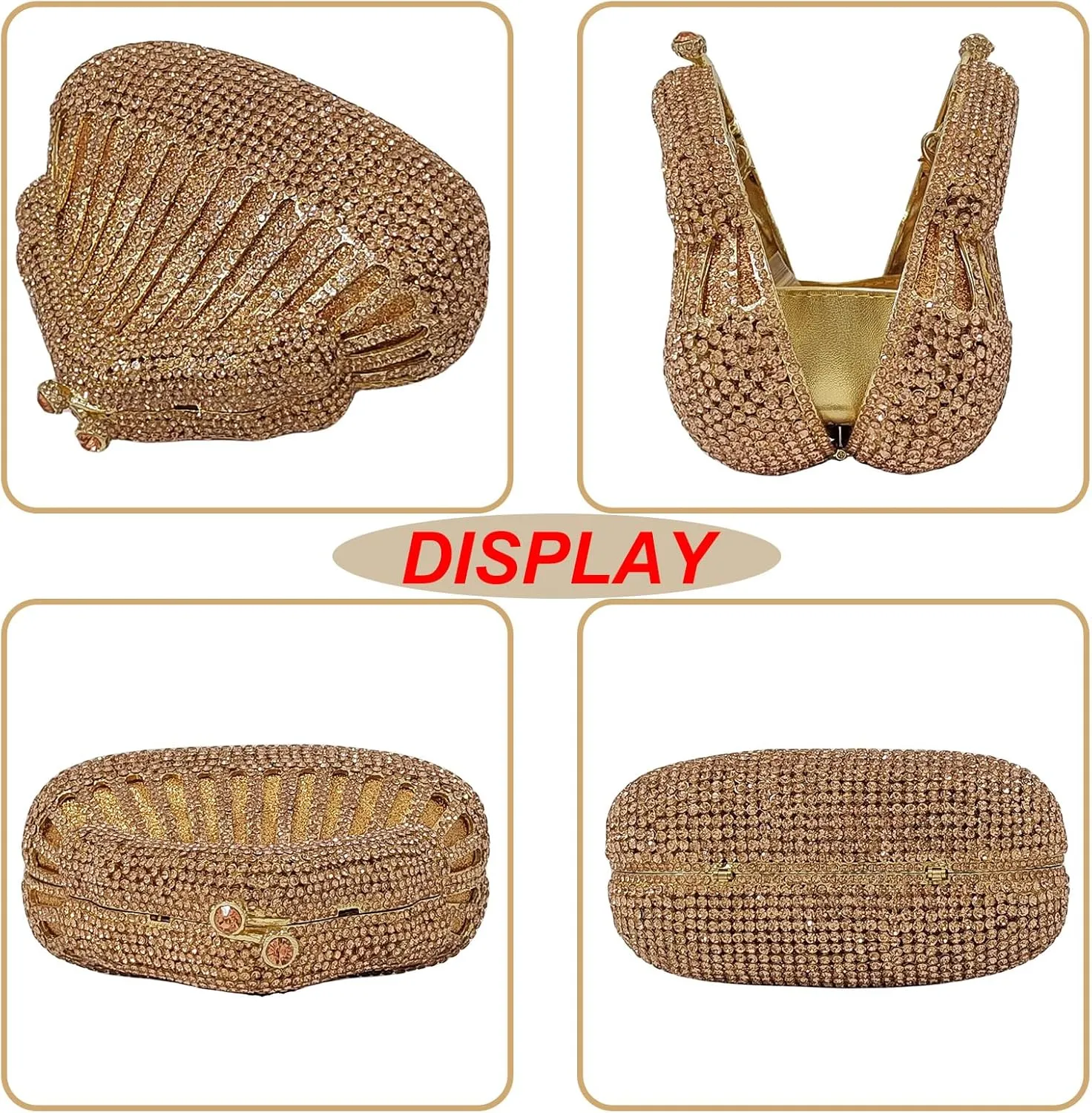 Novelty Crystal Clutch Coin Wallet Women Rhinestone Purse Sparkling Evening Bags for Wedding Party Prom Handbag