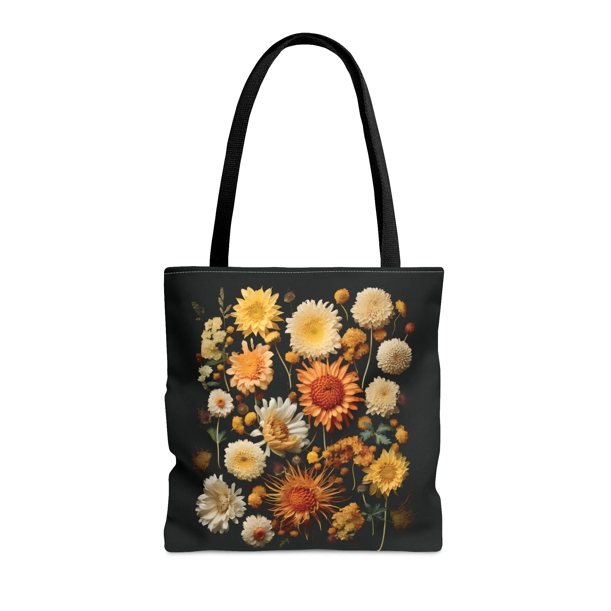November Birth Flower Gift Canvas Tote Bag, Birth Month Flower Bundle