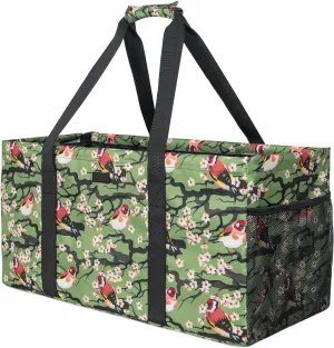 NPBAG Extra Large Utility Tote with Wireframe, Oversized Collapsible Reusable Grocery Shopping Bag, Standable Waterproof Pool Beach Bag, Basket for Storage