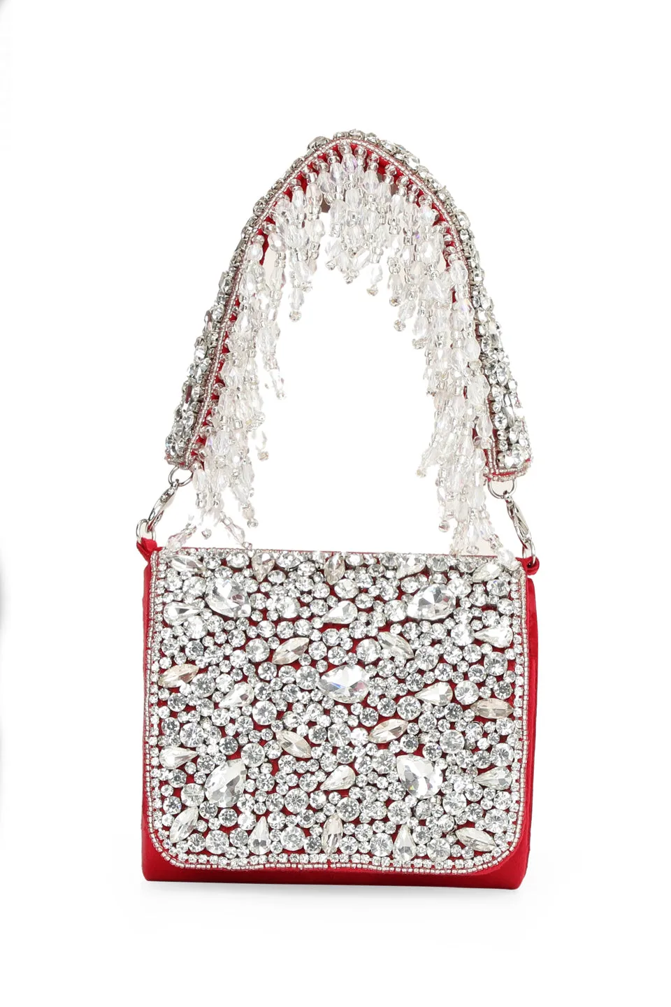 NR By Nidhi Rathi Embellished Foldover Clutch