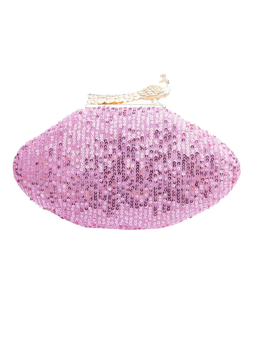 NR By Nidhi Rathi Pink Embellished Box Clutch
