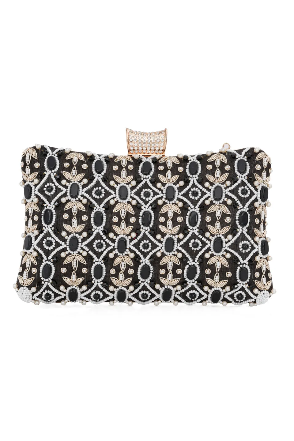 NR By Nidhi Rathi Stone Embellised Clutch Bag