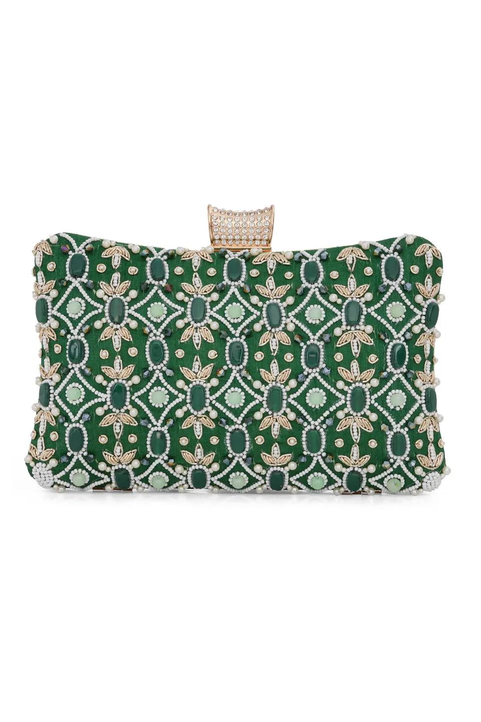 NR By Nidhi Rathi Stone Embellised Clutch Bag