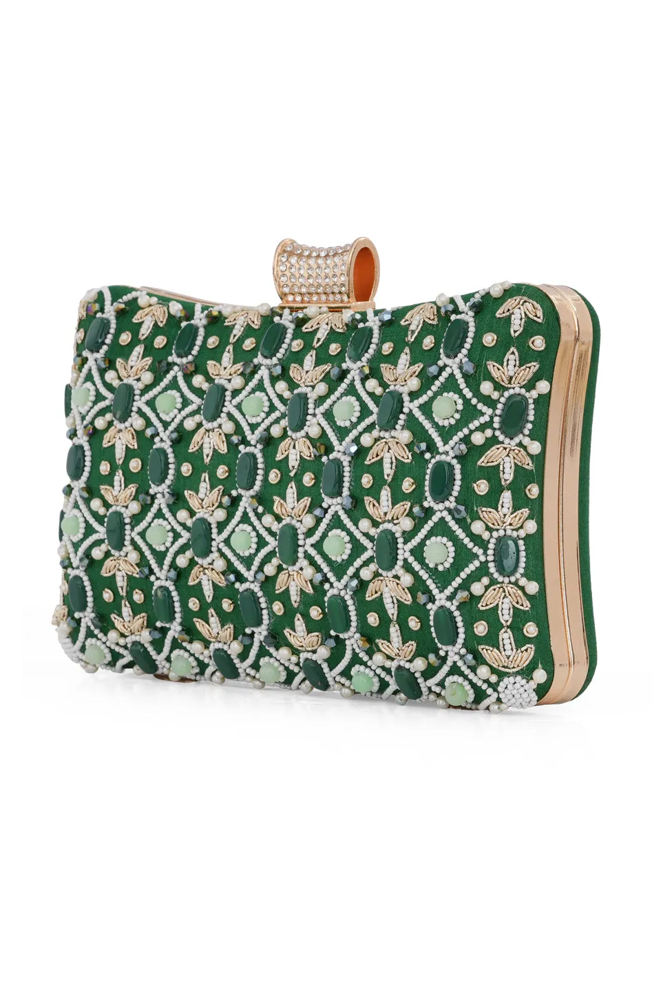 NR By Nidhi Rathi Stone Embellised Clutch Bag