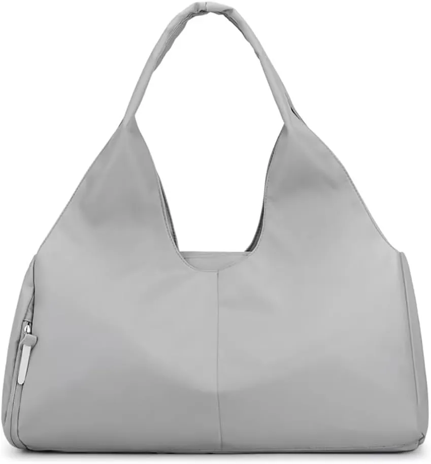 Nylon Gym Bag for Women Water Resistant Travel Duffle Bag Lightweight Sport Tote Handbag with Dry Wet Separated Pocket