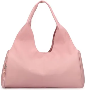 Nylon Gym Bag for Women Water Resistant Travel Duffle Bag Lightweight Sport Tote Handbag with Dry Wet Separated Pocket