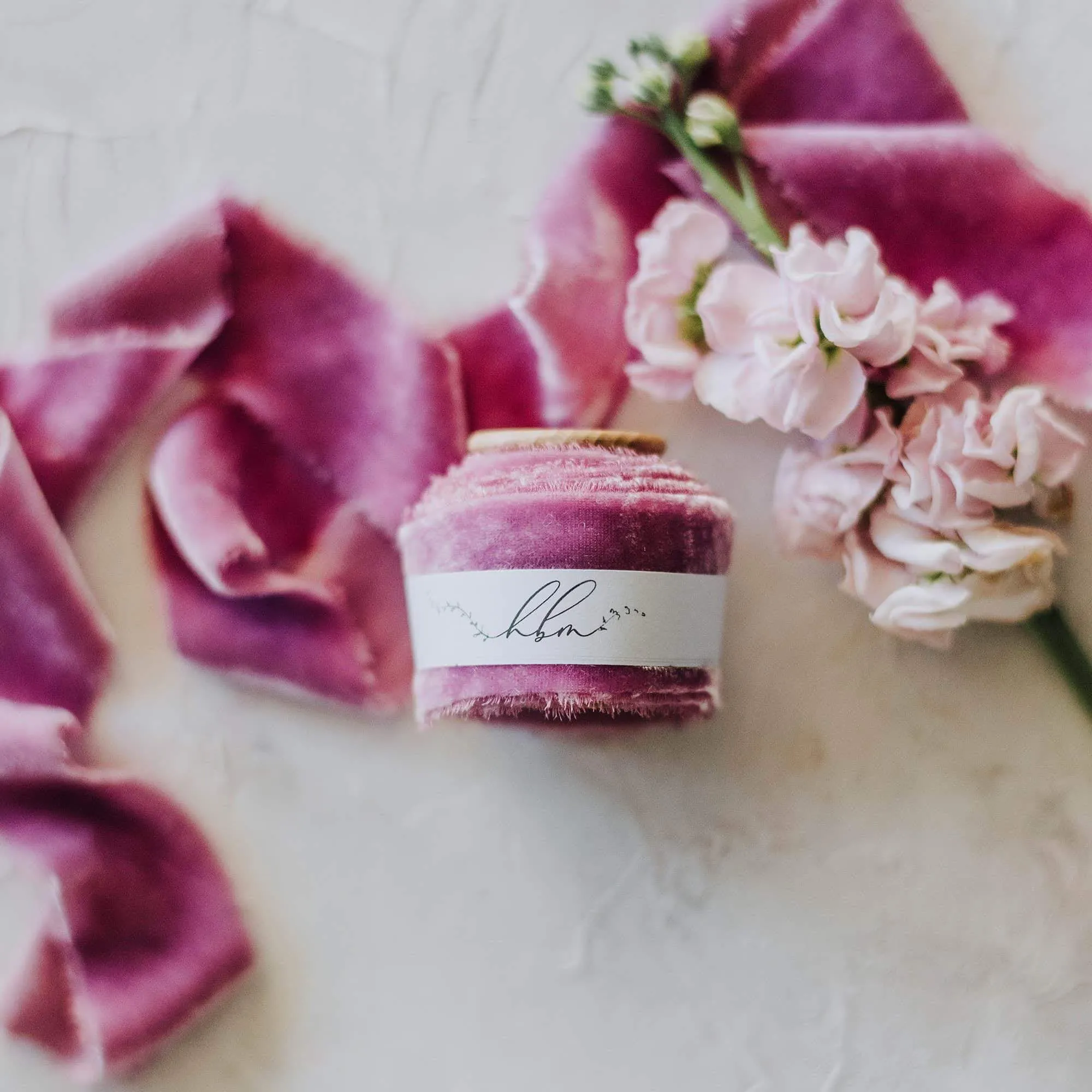 Orchid Pink Velvet Ribbon