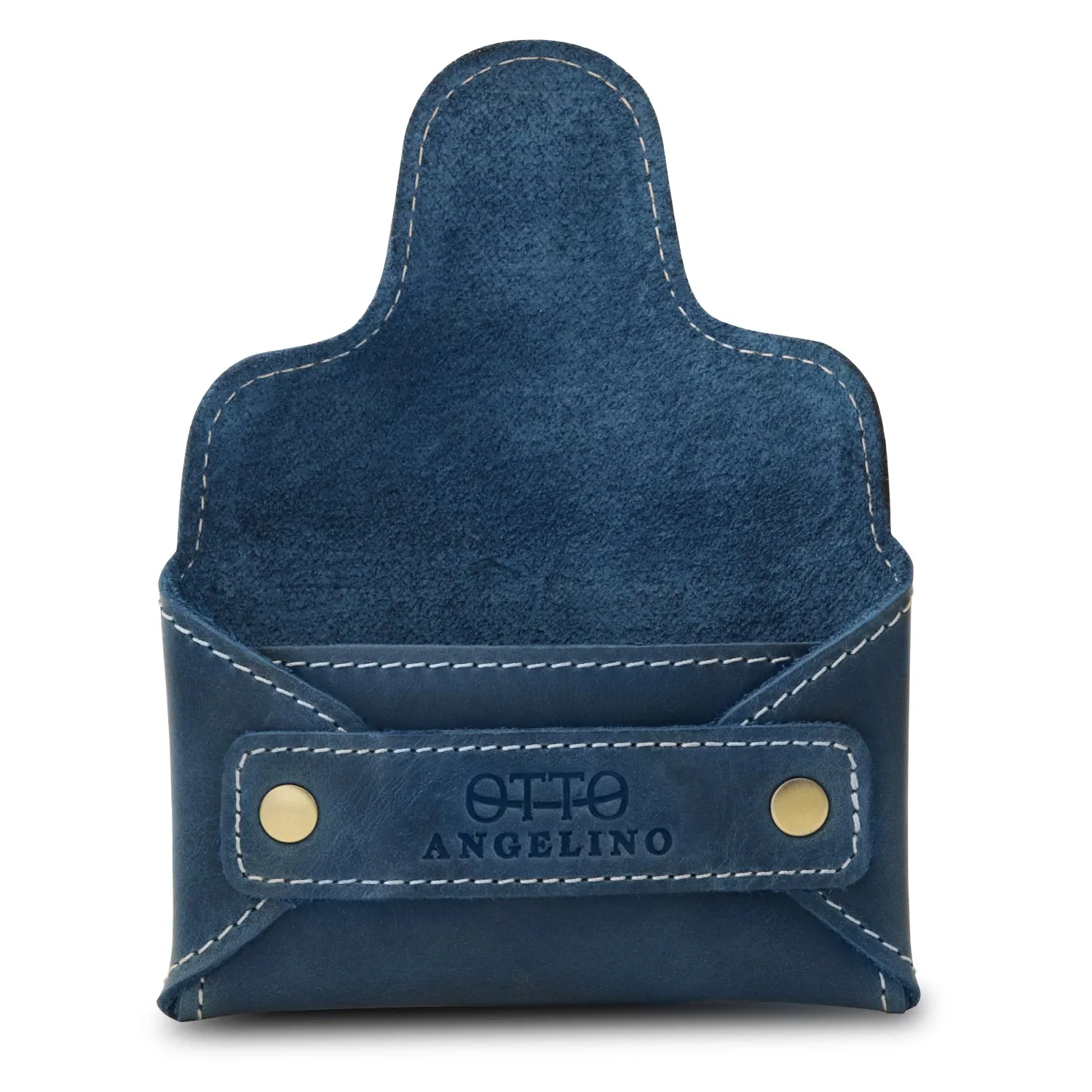 Otto Angelino Genuine Leather Credit and Business Card Case with Tuck and Slot Closure - Unisex