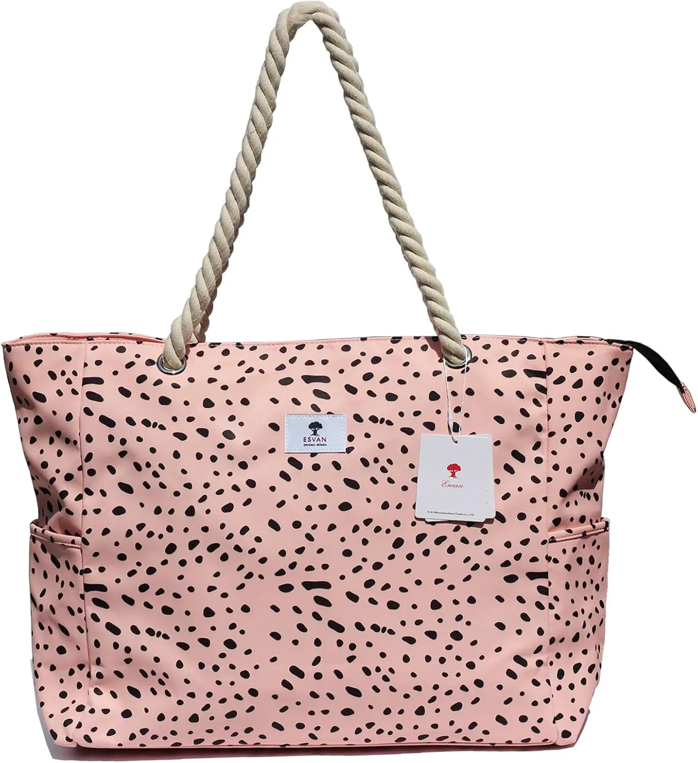 OVERSIZE BEACH BAG Large Tote Bag for Women Waterproof Sandproof with Dry Wet Compartment for Pool Gym Travel