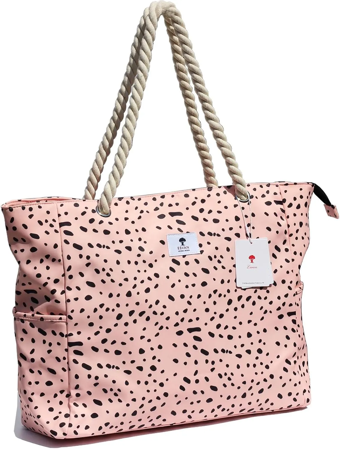 OVERSIZE BEACH BAG Large Tote Bag for Women Waterproof Sandproof with Dry Wet Compartment for Pool Gym Travel