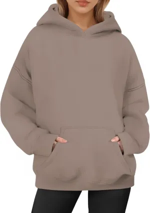 Oversized Hoodies for Women, Long Sleeve Fleece Womens Sweatshirt with Pocket Pullover Fall Outfits Winter Clothes