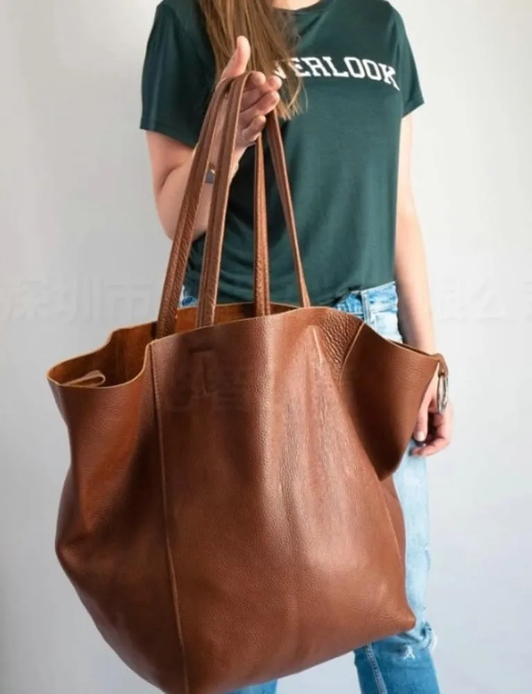 Oversized Work Tote Bag for Women Soft PU Leather Shoulder Satchel Messenger Bag Handbag Travel Purse 2pcs