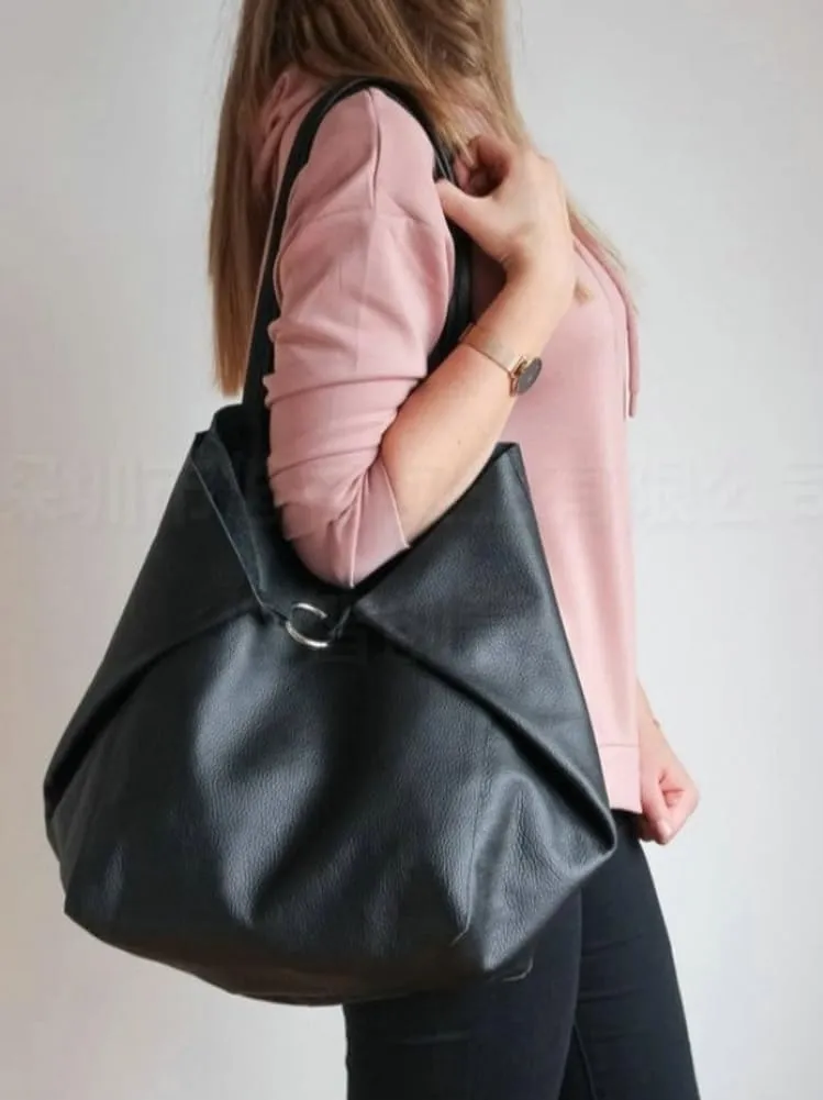 Oversized Work Tote Bag for Women Soft PU Leather Shoulder Satchel Messenger Bag Handbag Travel Purse 2pcs