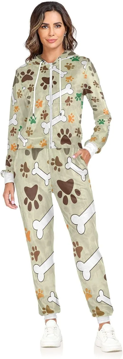 Oyihfvs 2 Pcs Women's Sweatshirt Hoodie Set, With Pocket Athletic Casual Suit (S-2XL)