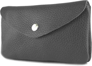 P11 - ital. Leder Damen Geldbörse Portemonnaie Medium (Black)