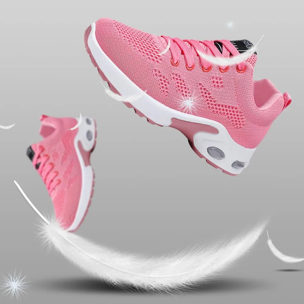 Padgene Womens Sneakers Air Cushion Running Shoes Lightweight Tennis Walking Shoes Mesh Breathable Gym Work Fashion Sneakers Athletic Comfortable Casual