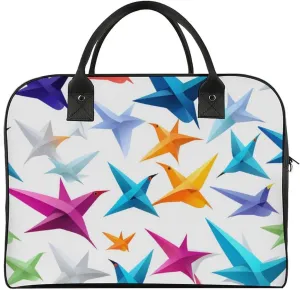 Paper Swallow Birds Travel Duffel Bag Weekender Overnight Shoulder Bags Luggage Carrying Tote for Men Women