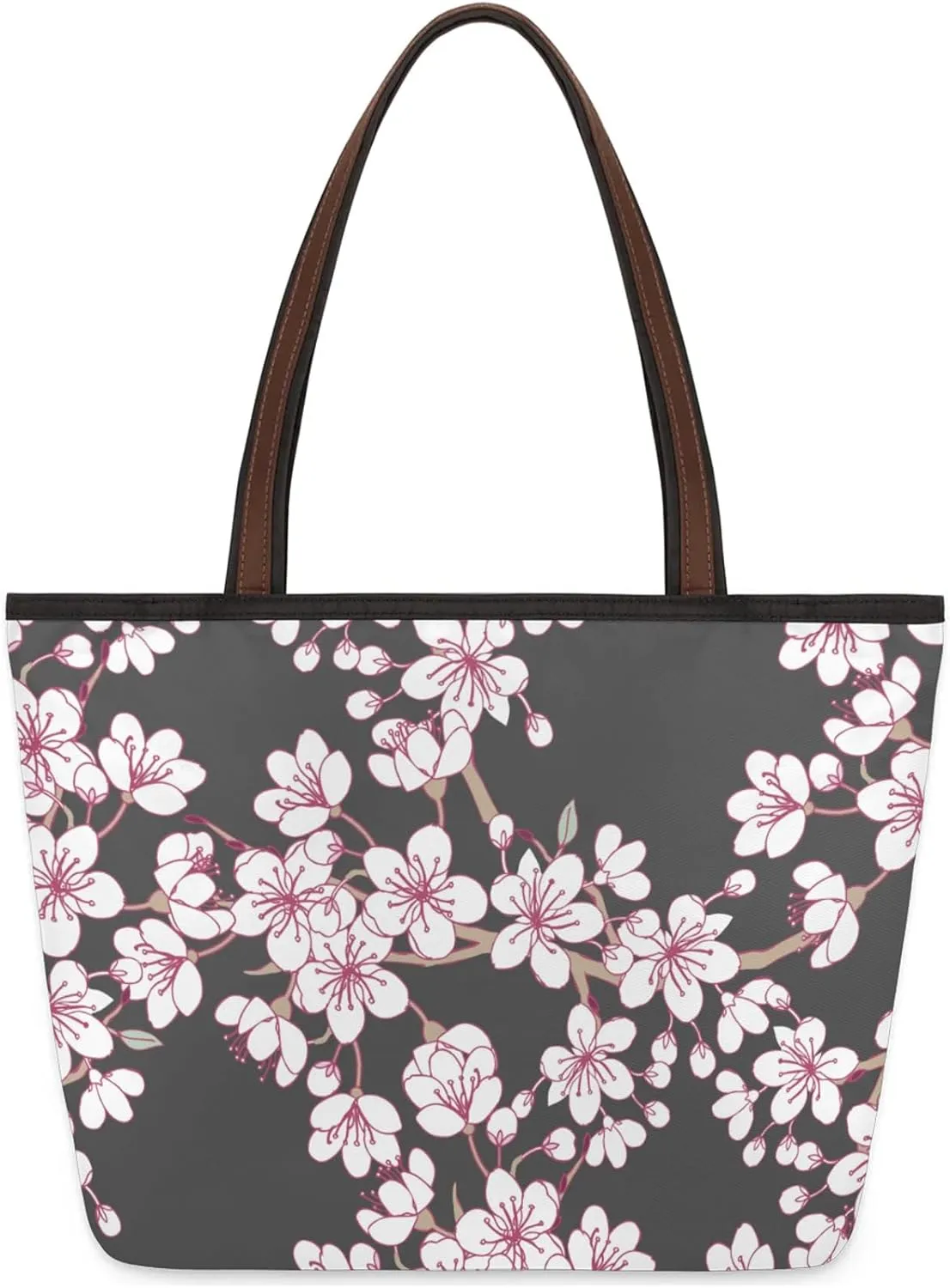 Peach Blossom Flower Tote Bag for Women Womens Handbags Tote Bag for Work Shopping Travel Beach