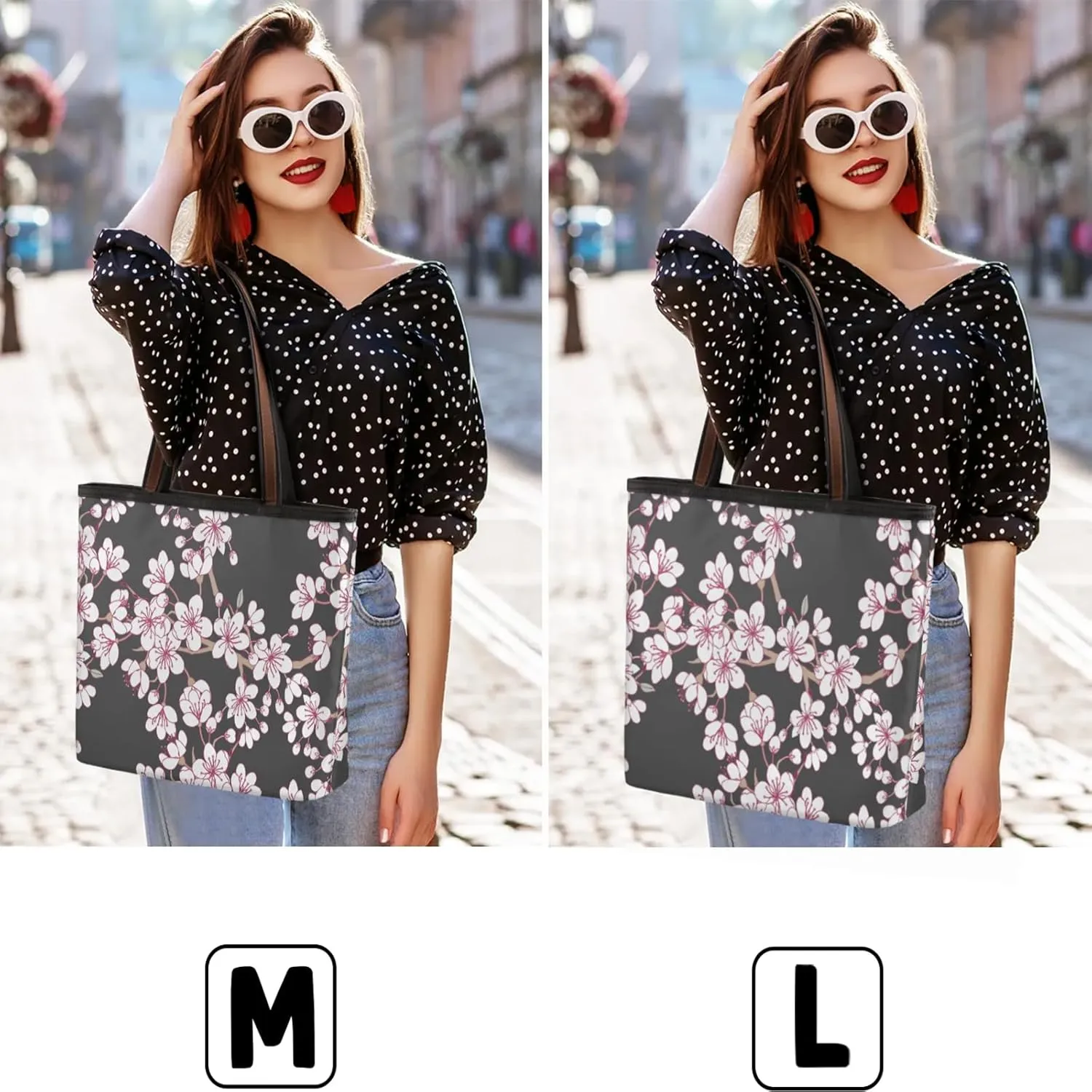 Peach Blossom Flower Tote Bag for Women Womens Handbags Tote Bag for Work Shopping Travel Beach