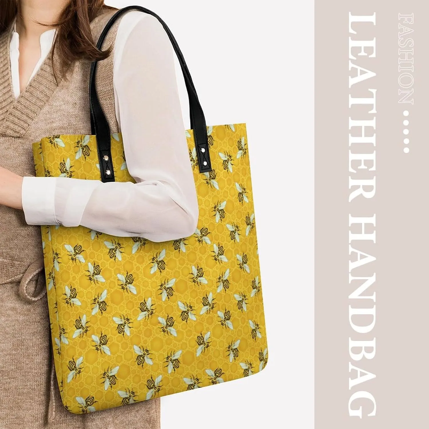 Penguin Bird Fashionable All Printed Leather Handbag Unisex