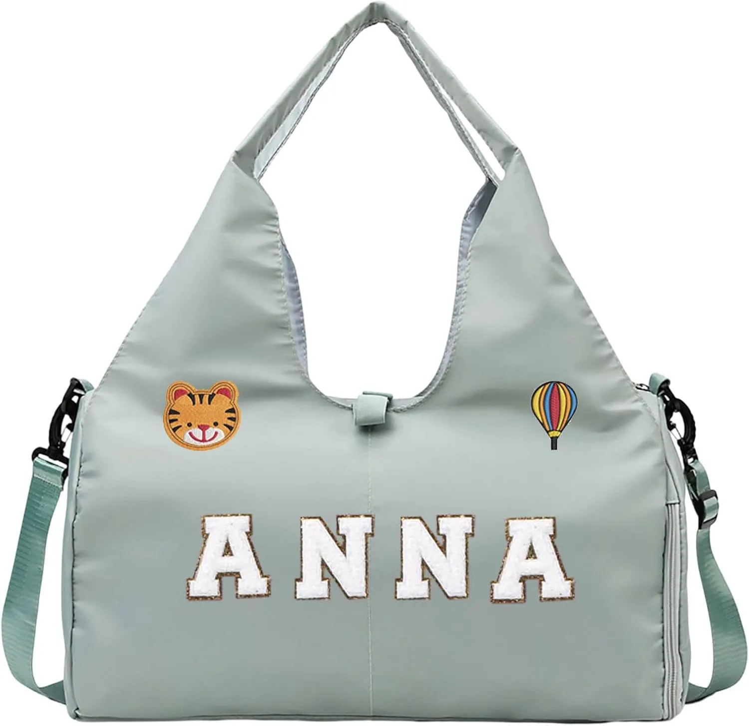 Personalized Duffel Bag with Name – Custom Travel Gym Bag for Women & Men – Waterproof Oxford Weekender Bag – Carry-On Overnight Bag for Sports, Gifts, Travel, Groomsmen (Blue)