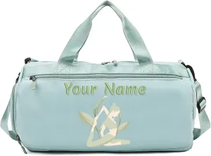 Personalized Duffle Bag with Name Photo, Custom Duffle Gym Bags with Wet Dry Pockets & Shoe for Dance Sport Travel, Personalized Gym Bag for Women Men