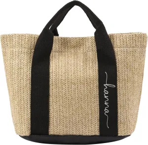 Personalized Tote Bag with Name – Custom Straw Bag for Women – Reusable Shopping Bag, Bridesmaid Gifts