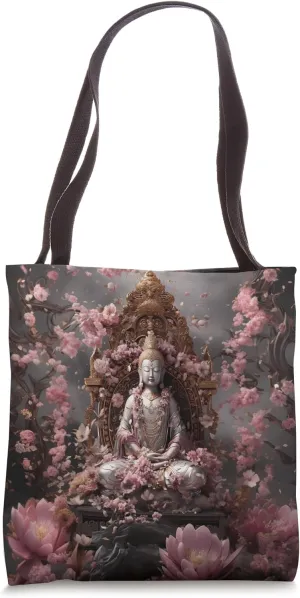 Pink Buddha - Lotus Flower - Spiritual Buddhism Buddhist Tote Bag